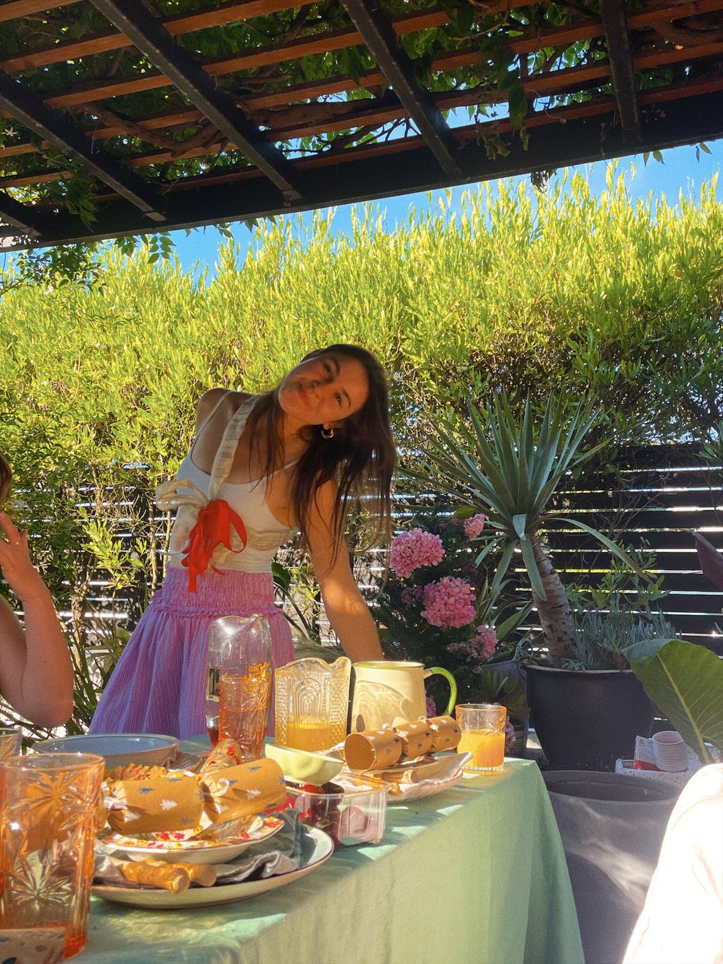 Esta in a garden