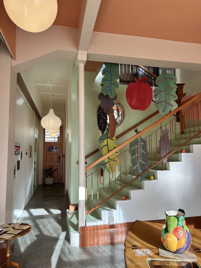 Fruitful exhibit staircase
