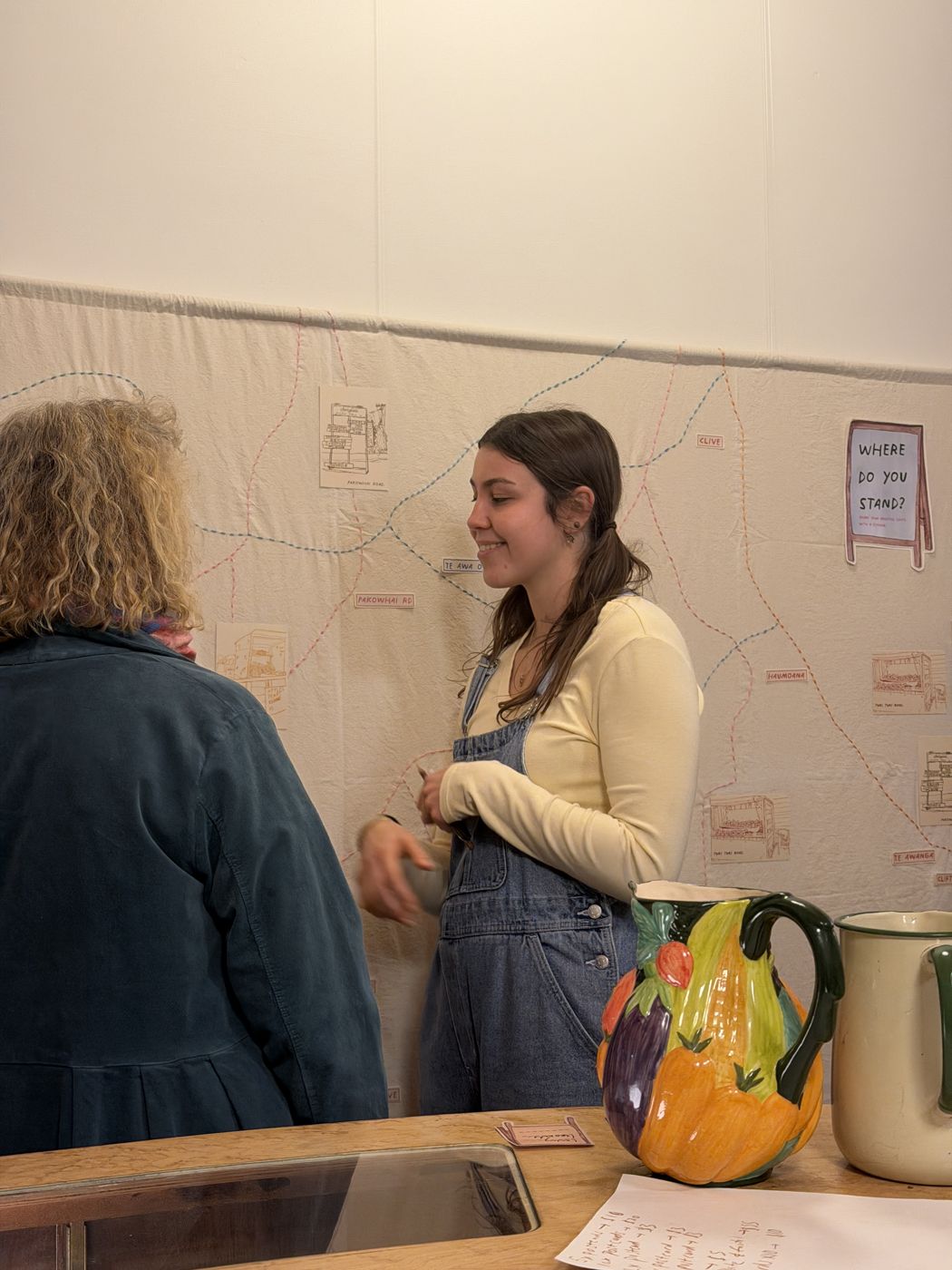 Visitors chatting