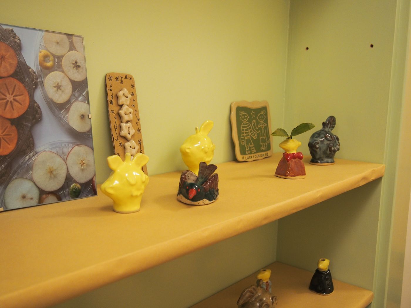 Lanky ceramics shelf